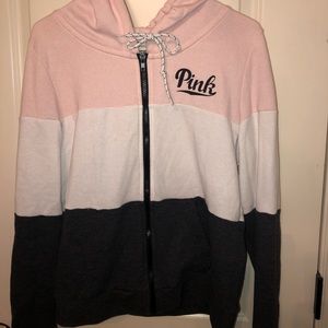 PINK casual zip up
